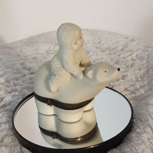 Department 56 Snowbabies "Polar Express" Porcelain Trinket Box